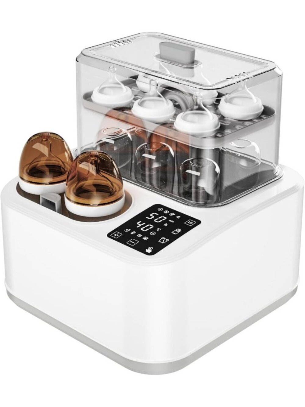 8-in-1 Baby Bottle Warmer & Sterilizer | Fast Heating, Dryer & Easy Clean